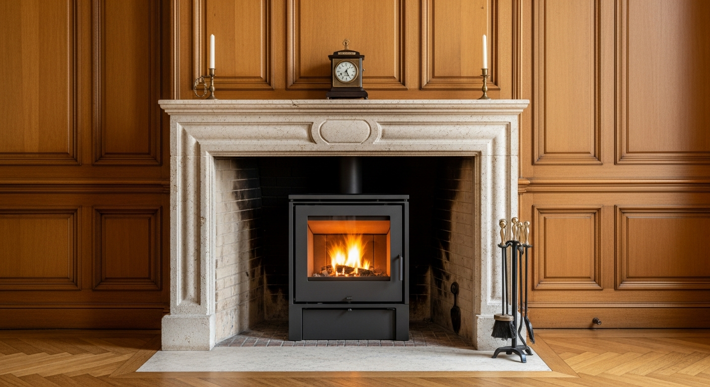Rénovation insert de cheminée traditionnelle